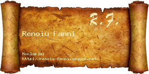 Renoiu Fanni névjegykártya